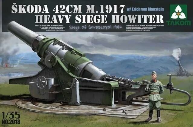 Skoda 42cm M.1917 Heavy Siege Howitzer Siege Of Sevastopol 1942 (w/ Erich von Manstein)