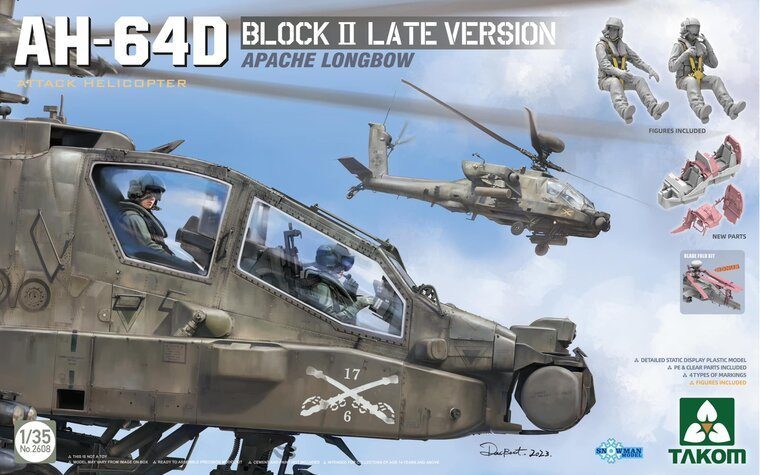 AH-64D Block II Late VersionÂ include 3D resin parts and 02 figures