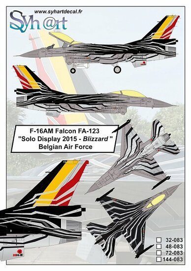 F-16AM Falcon FA-123 Solo Display 2015 - Blizzard - Belgian Air Force