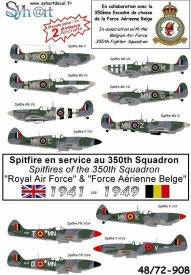 Supermarine Spitfire Spitfire in 350th Squadron 1941 - 1949