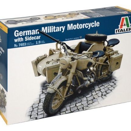 German Military Motorcycle with Sidecar
