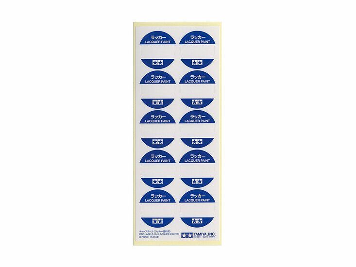 Tamiya Cap Labels for Laquer Paints