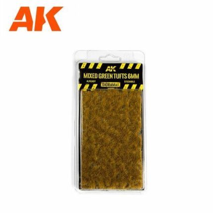 MIXED GREEN TUFTS 6mm
