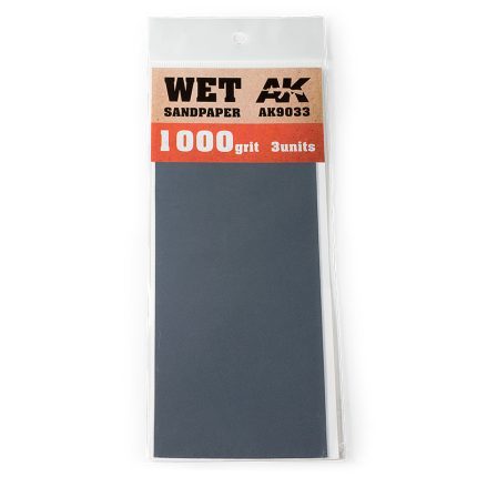 Wet Sandpaper 1000 Grit. 3 units