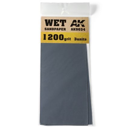 Wet Sandpaper 1200 Grit. 3 units