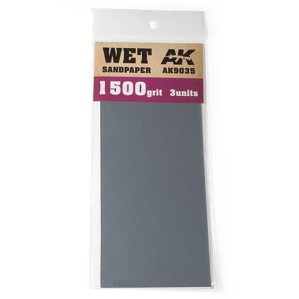 Wet Sandpaper 1500 Grit. 3 units