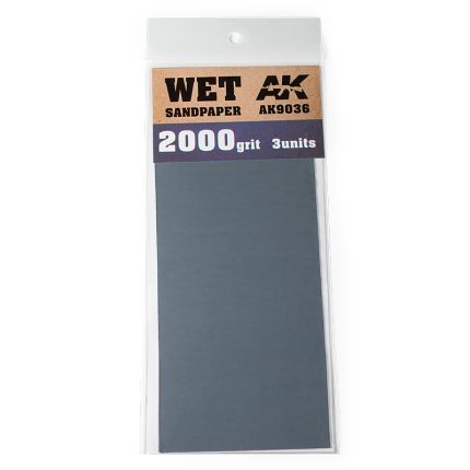 Wet Sandpaper 2000 Grit. 3 units