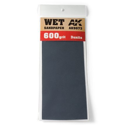 Wet Sandpaper 600 Grit. 3 units
