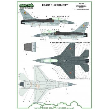 Belgian F-16 insignias & stencils-generic set