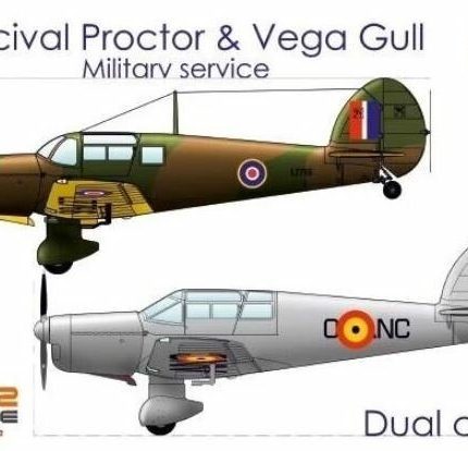 Dual Combo Percival Proctor & Vega Gull Military Service