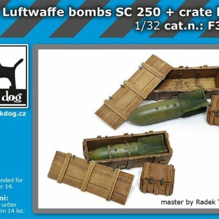WW II Luftwaffe bombs SC250 + crate boxes