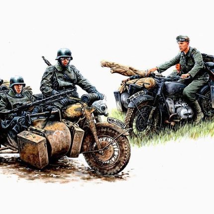 Kradschützen German Motorcycle Troops on the Move