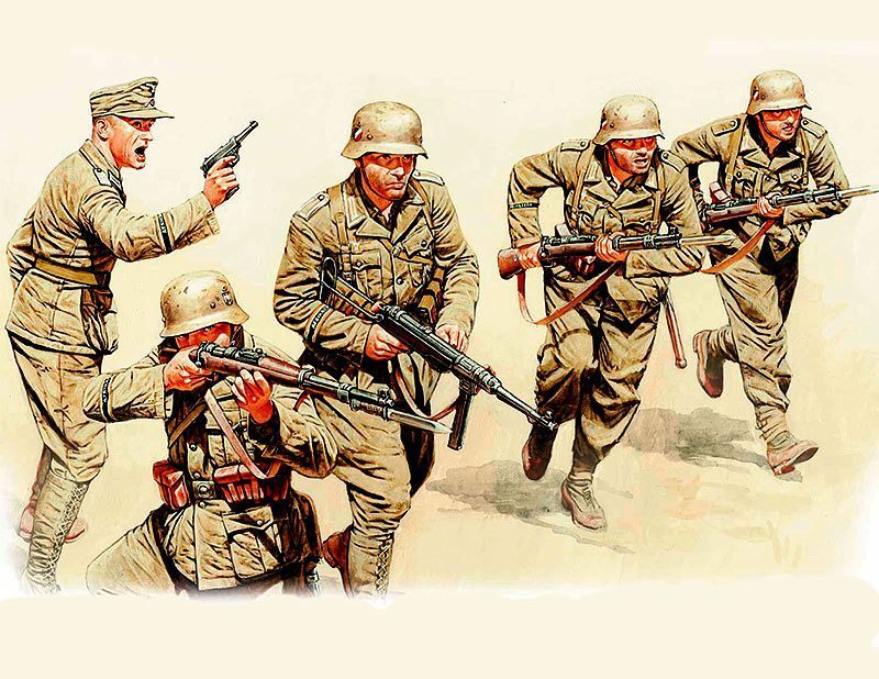 German Infantry DAK, WWII era, North Africa desert battles series