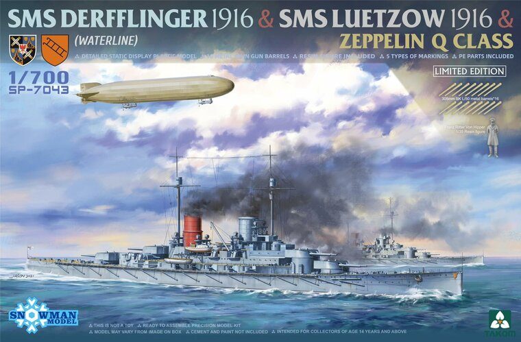 SMS Derfflinger 1916 + SMS LÃ¼tzow 1916 + Zeppelin Q-class (Waterline) Limited Edition