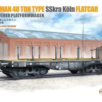 German 48 tons SSkra KÃ¶ln Flatcar Schwerer Platformwagen
