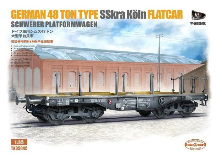 German 48 tons SSkra KÃ¶ln Flatcar Schwerer Platformwagen